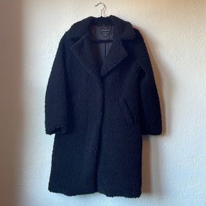 Extra small Lucky Brand black teddy coat.